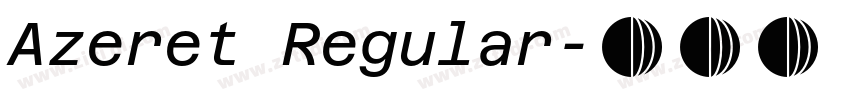 Azeret Regular字体转换